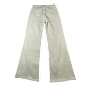 Vince Womens High Rise Wide Leg Flare Jeans White Denim Size 30